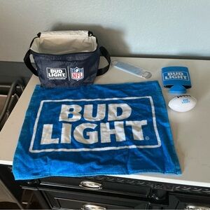 Bud Light NFL Cooler Set with Towel and Accessories